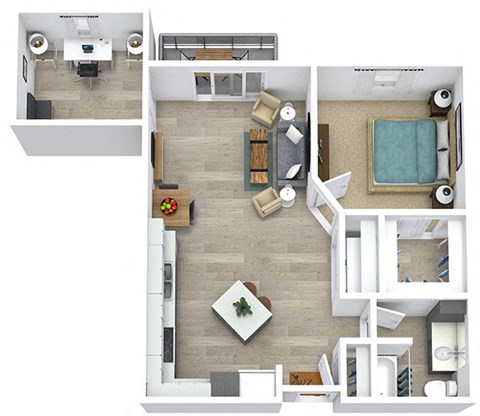 one bedroom den, 900 sq ft